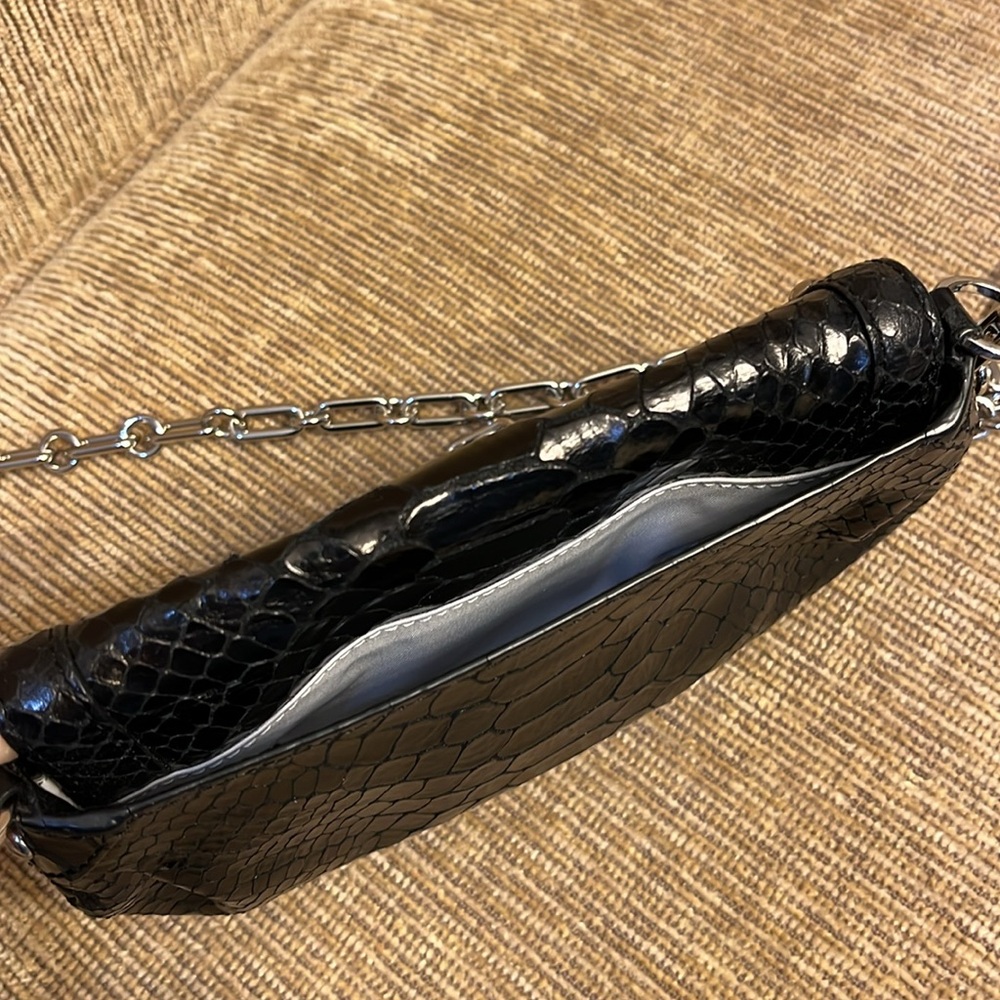 Colehaan Black Python Print Small Crossbody Bag S… - image 3